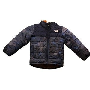 The North Face Navy Blue Sherpa Reversible Puffer Jacket Size 4T Toddler VGUC